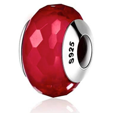 Ruby Red Murano Glass Bead Charm