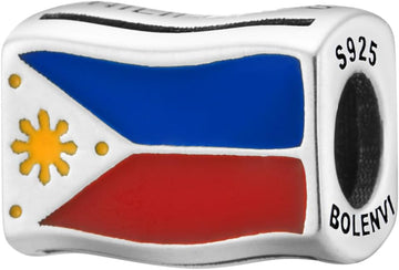 Philippines Flag Bead Charm