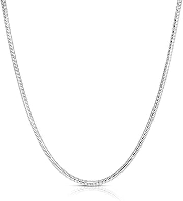 Snake Chain Lobster Clasp Bead Pendant Charm Necklace