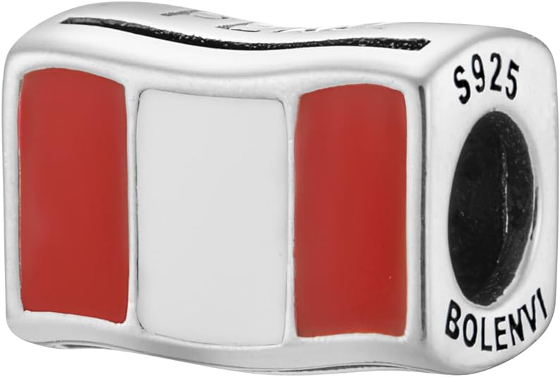 Peru Flag Bead Charm