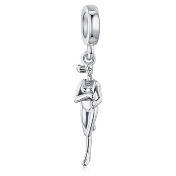 Track Marathon Runner Running Dangle Pendant