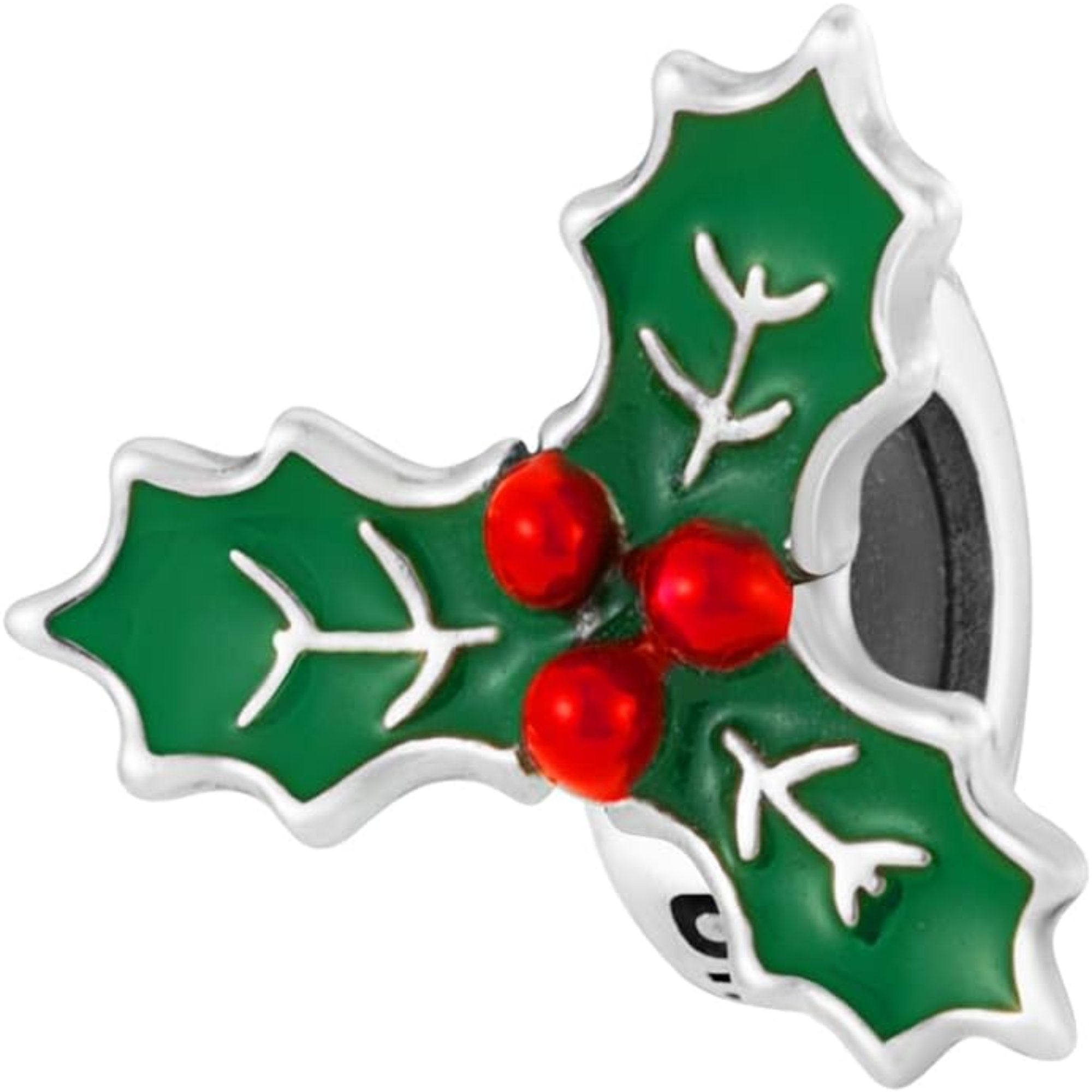 Mistletoe Spacer Stopper Charm Bead Charm