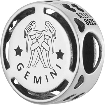 Gemini Zodiac Sign Bead Charm