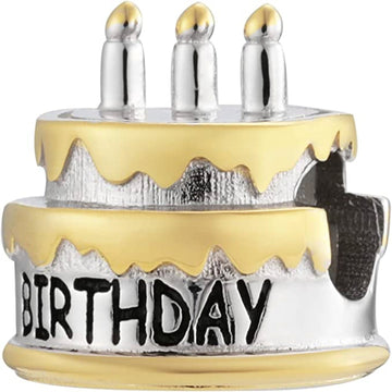 Happy Birthday Cake Bead Charm