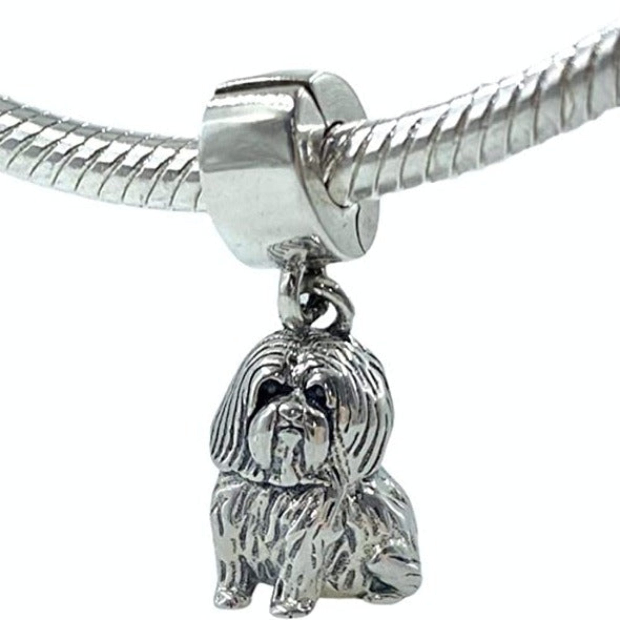 Havanese Maltese Dog Dangle Pendant Charm