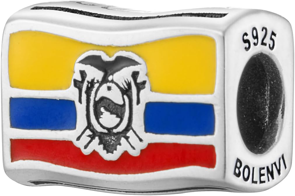 Ecuador Flag Bead Charm