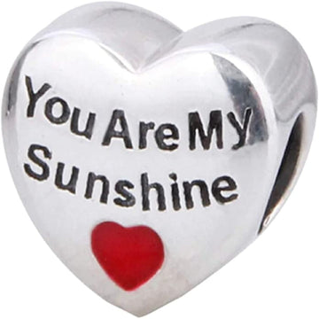 You are My Sunshine Heart Love Bead Charm