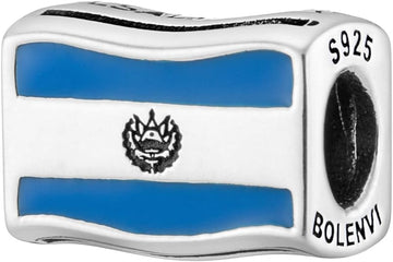 El Salvador Flag Bead Charm