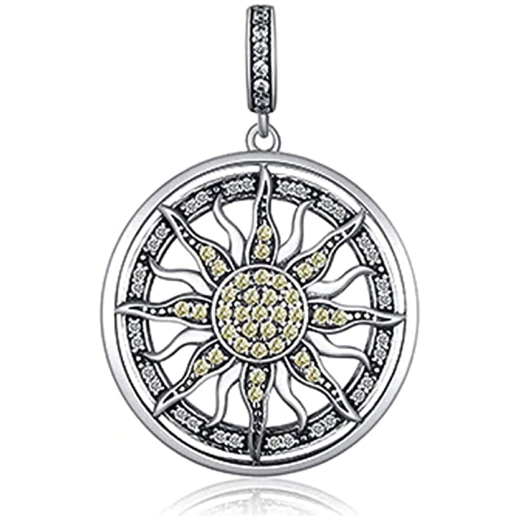 Golden Sun Celestial Amulet Pendant Charm
