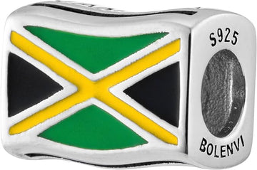 Jamaica Flag Bead Charm