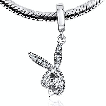Playboy Bunny Rabbit Dangle Pendant Charm