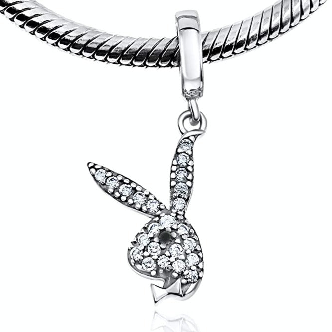Playboy Bunny Rabbit Dangle Pendant Charm
