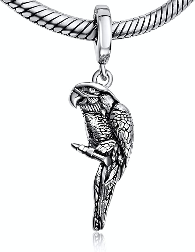 Parrot Bird Pet Dangle Pendant Bead Charm