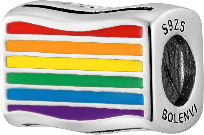Rainbow LGBT Pride Flag Bead Charm