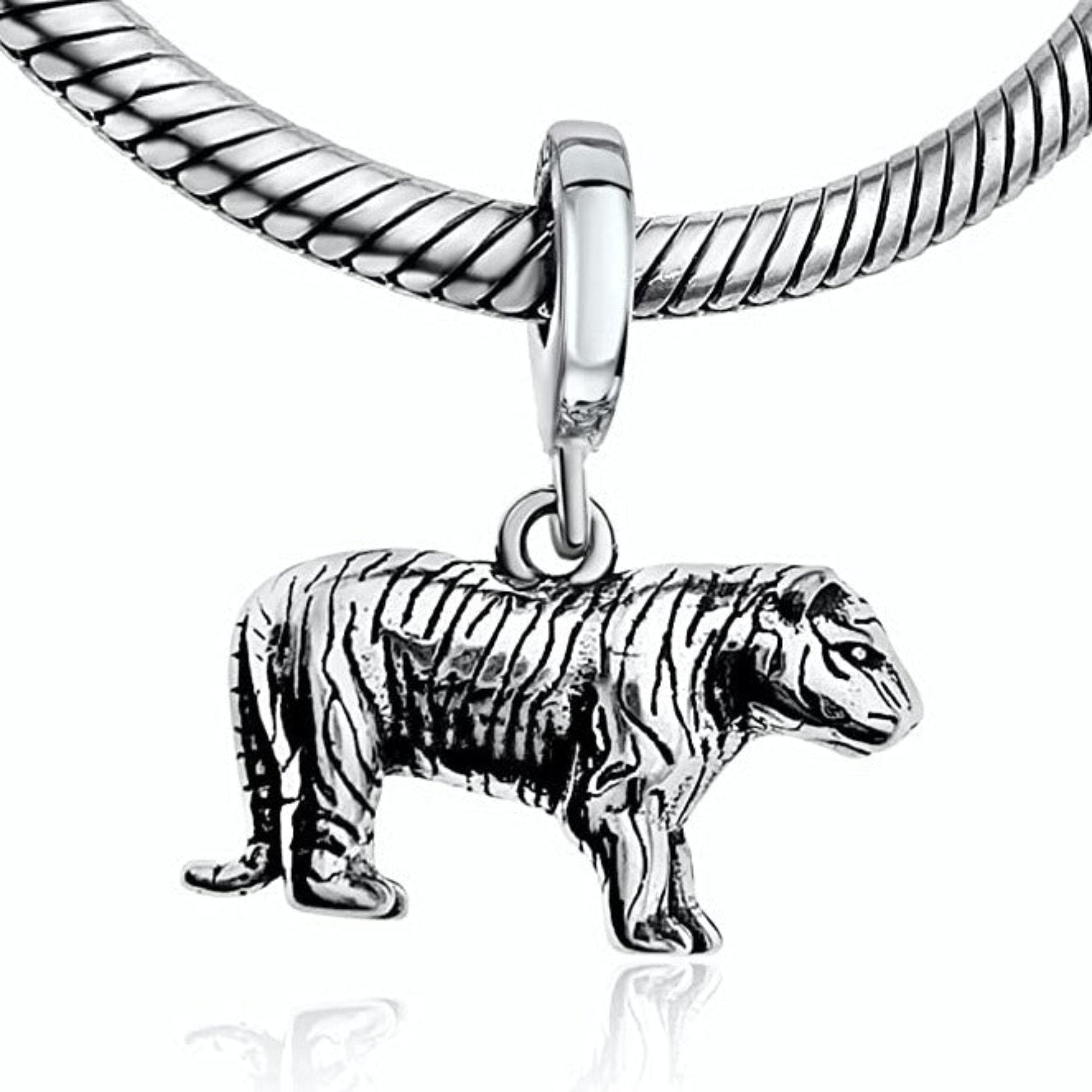 Bengal Tiger Big Cat Dangle Pendant Charm