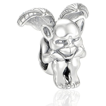 Gargoyle Silver Bead Charm