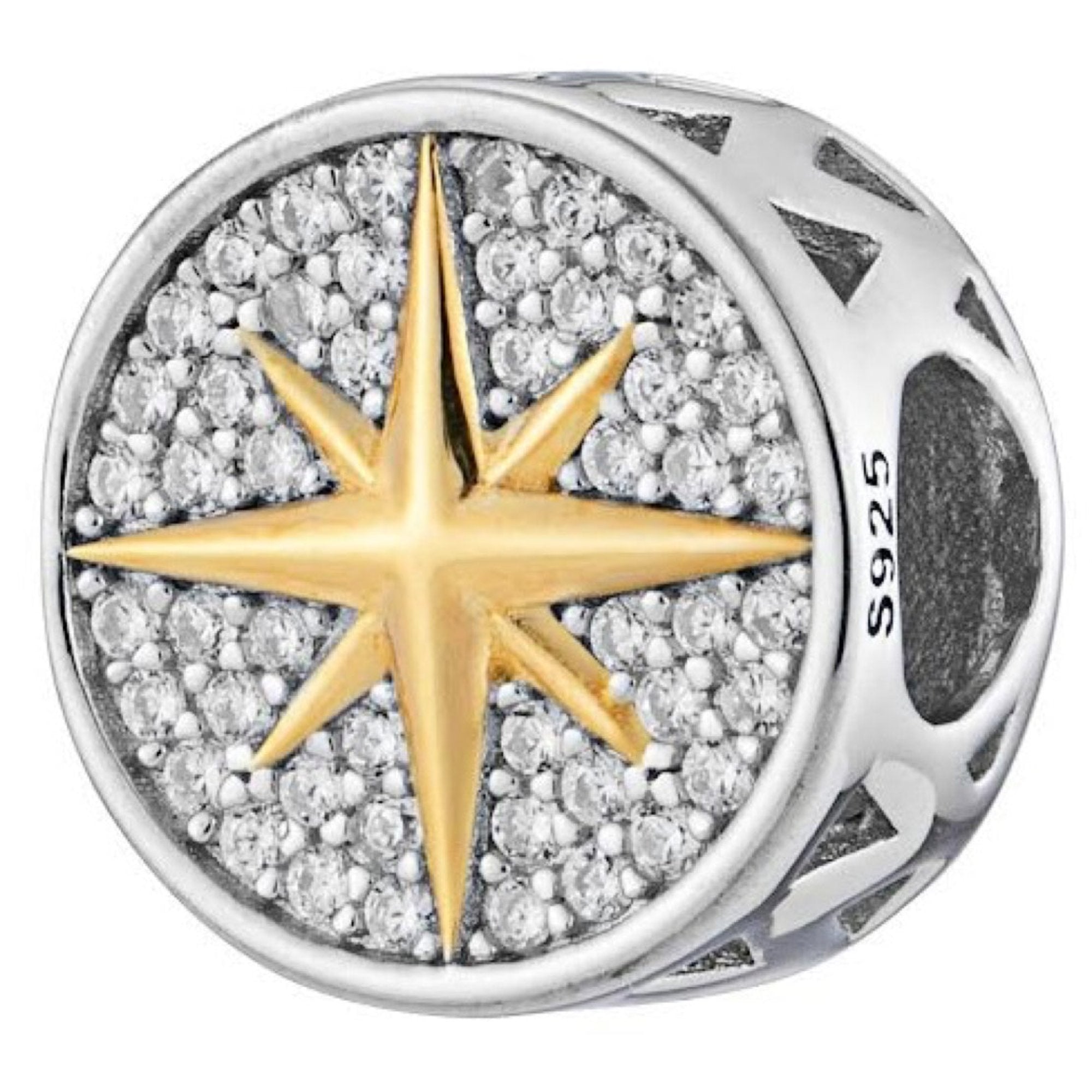 I'd Be Lost Without You Crystal Compass Bead Charm