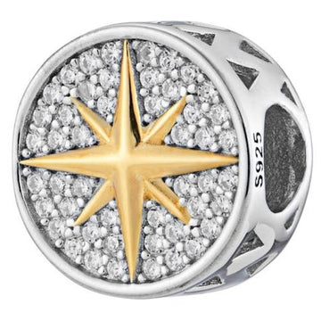 I'd Be Lost Without You Crystal Compass Bead Charm