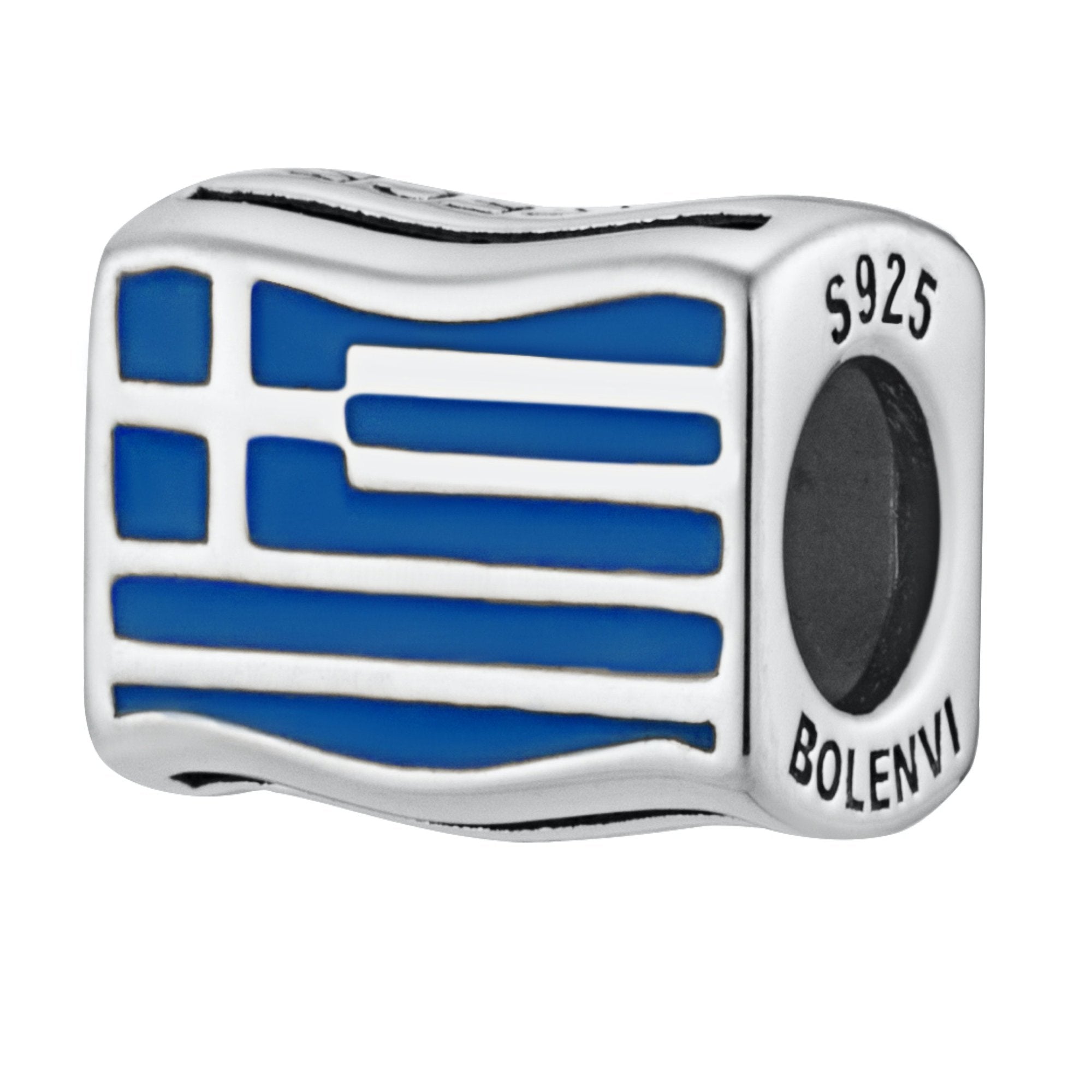 Greece Greek Flag Country Bead Charm
