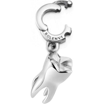 Dangling Tooth Molar Dentist Clip On Dangle Pendant Charm