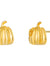 2D Autumn Gold Pumpkin Stud Earrings