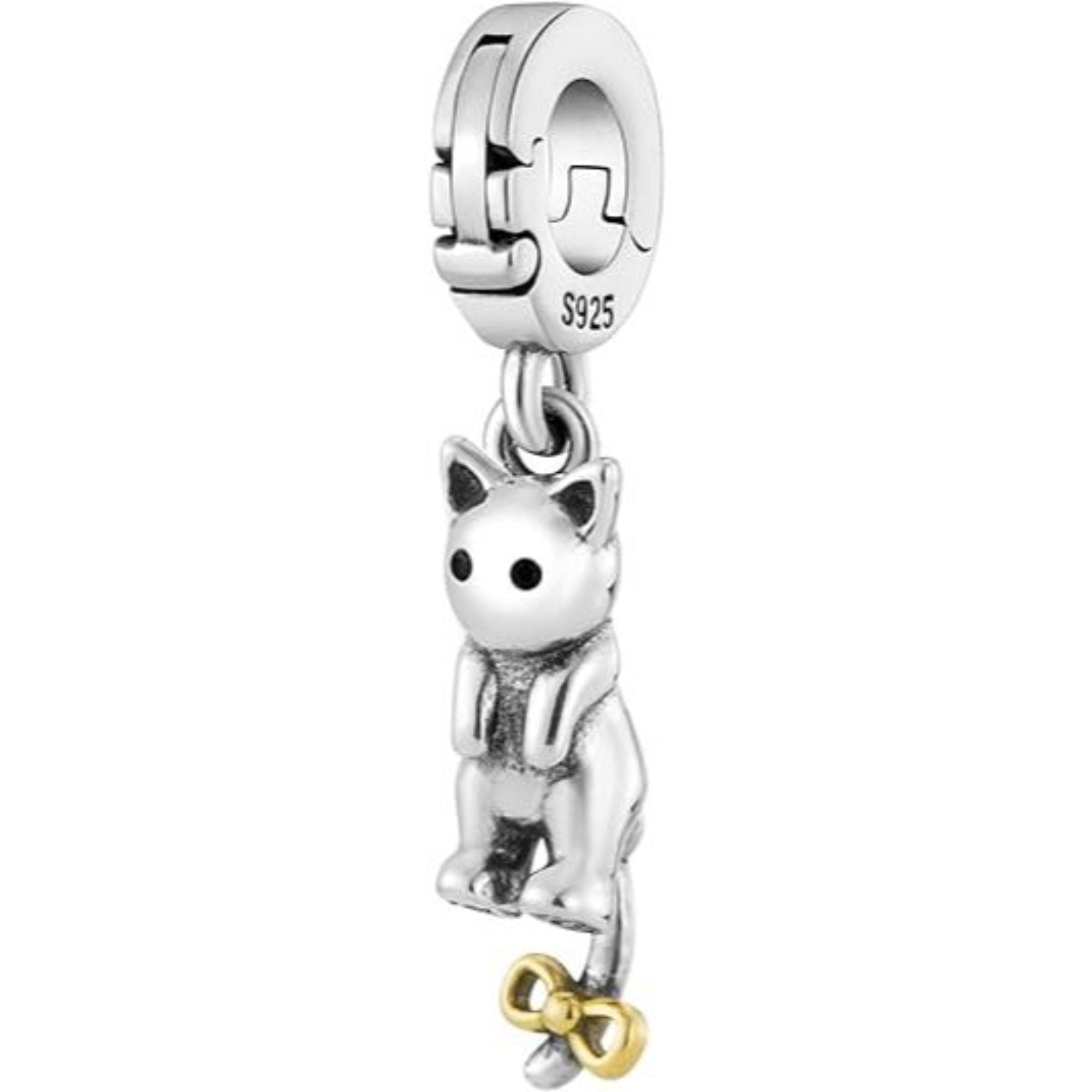 3D Cat Dangle Pendant Bead Charm